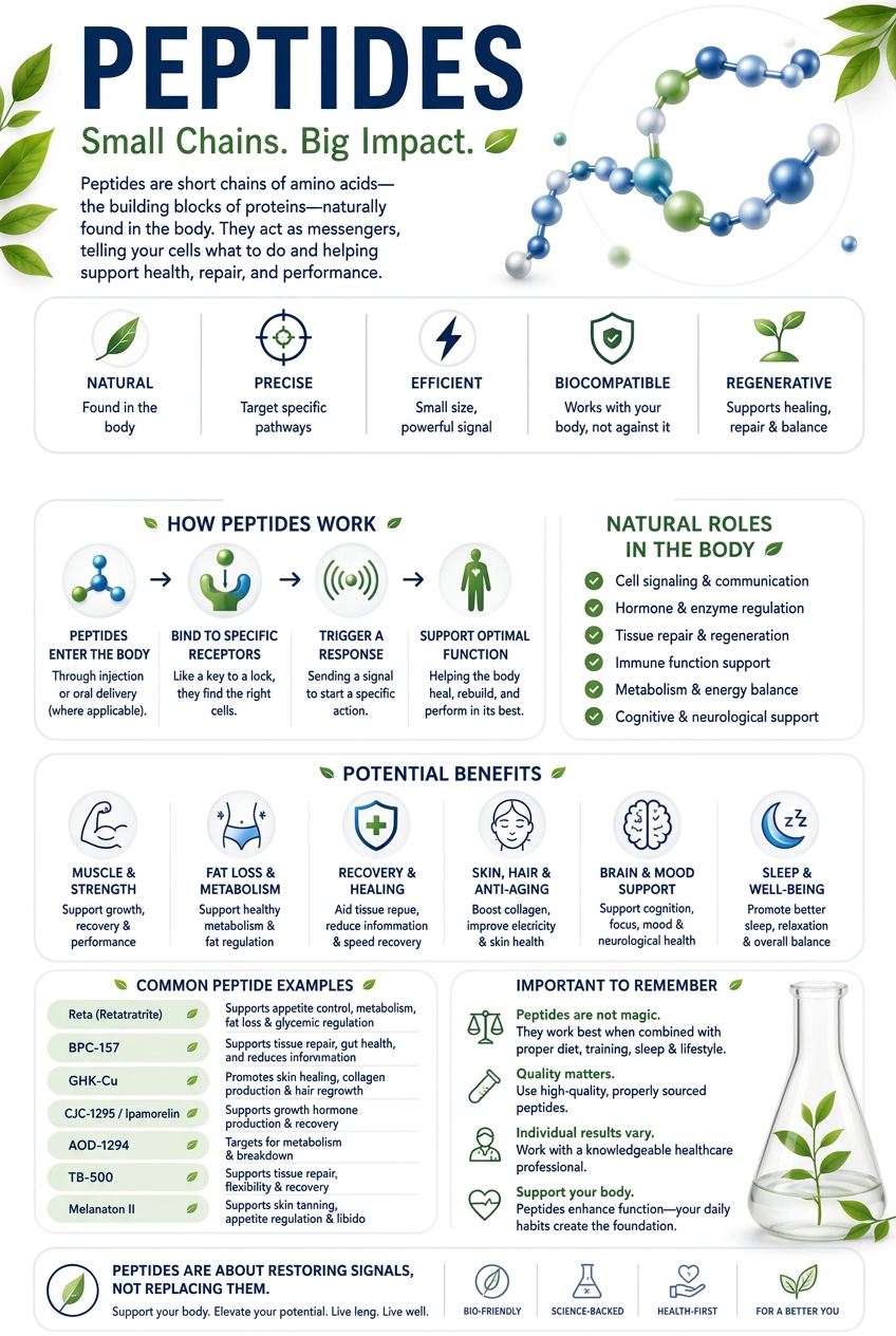 ForgeLabs guide to peptides: how they work, natural roles in the body, and potential benefits
